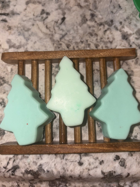 Christmas tree mini soap set of 3