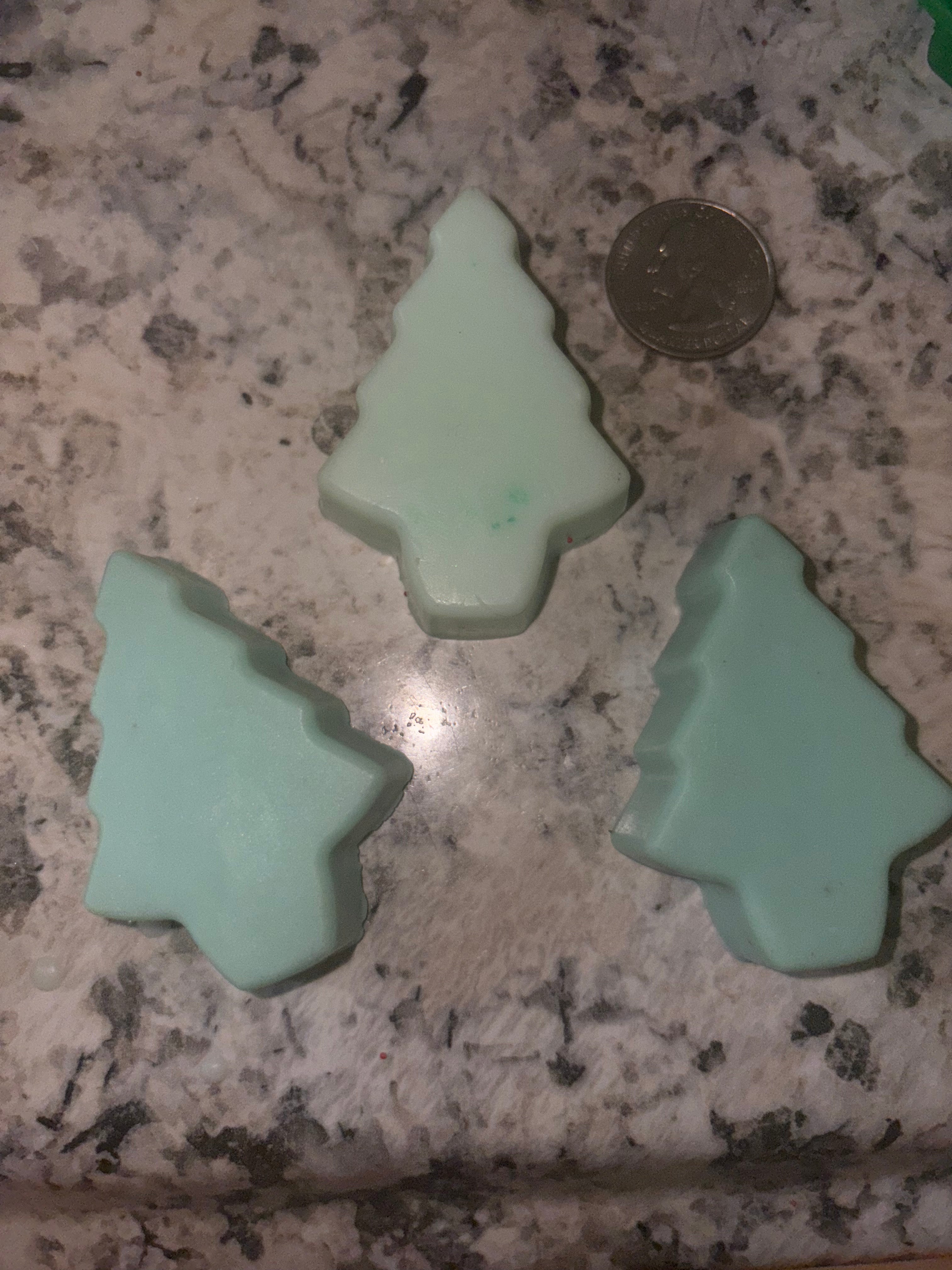 Christmas tree mini soap set of 3