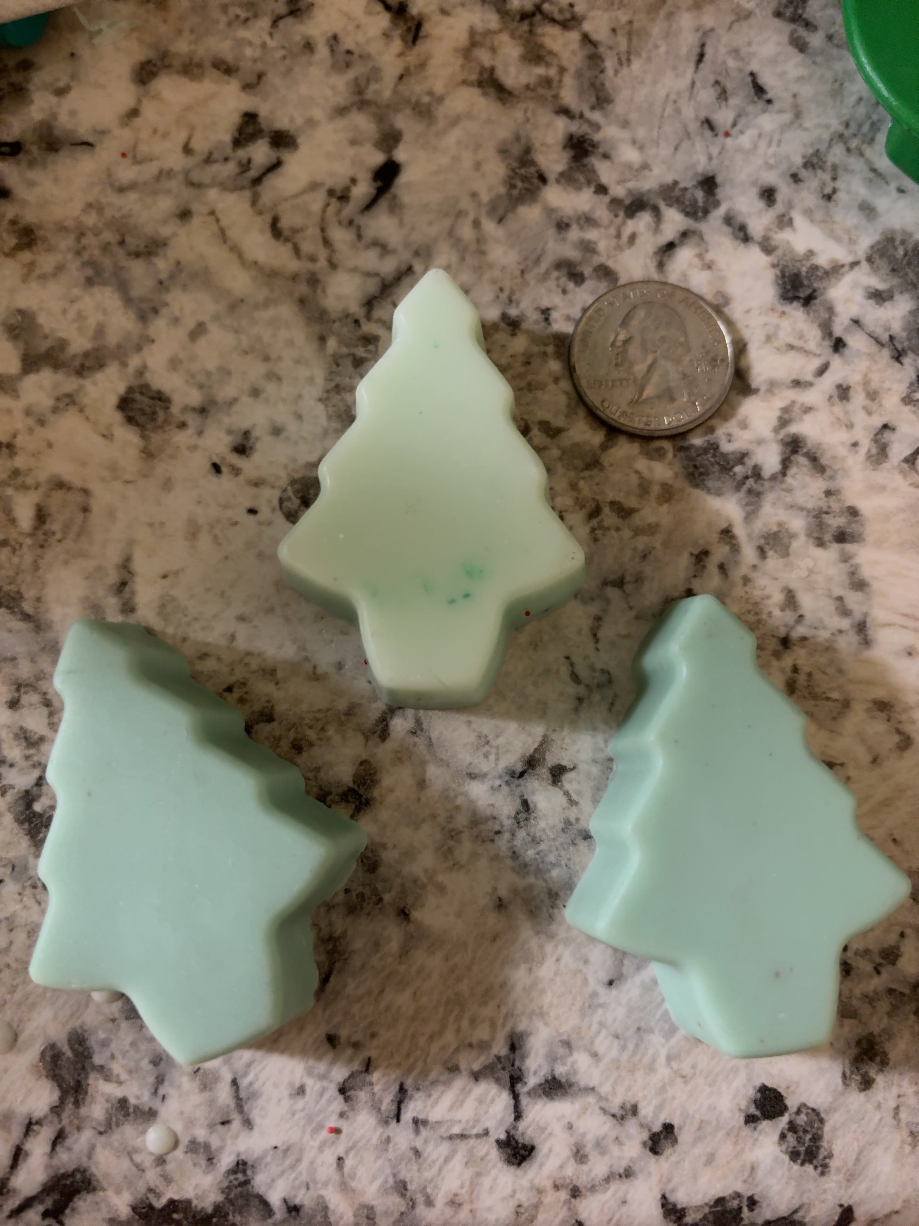 Christmas tree mini soap set of 3
